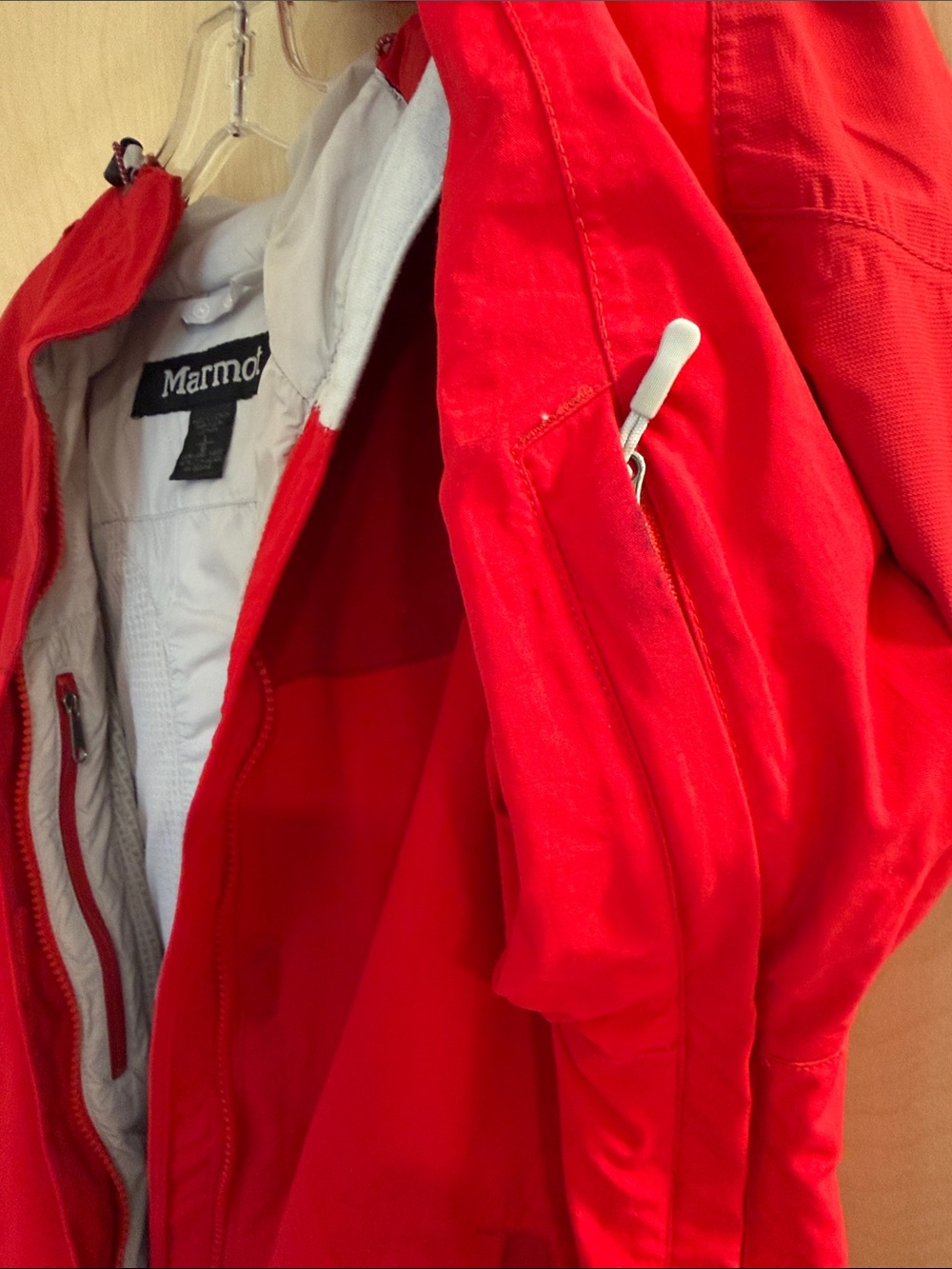 MARMOT | Jacket Precip Rain Jacket Red Large - Picture 5 of 6